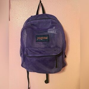 Jansport Vibrant Purple Mesh Backpack